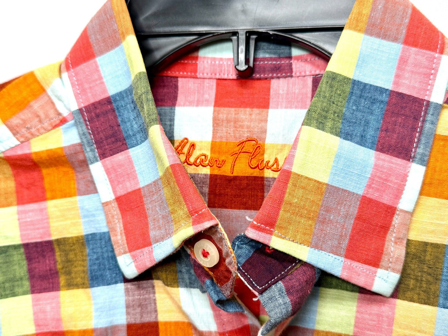Alan Flusser Men's Small Multicolor Paisley Button Up Shirt Long Sleeve Cotton