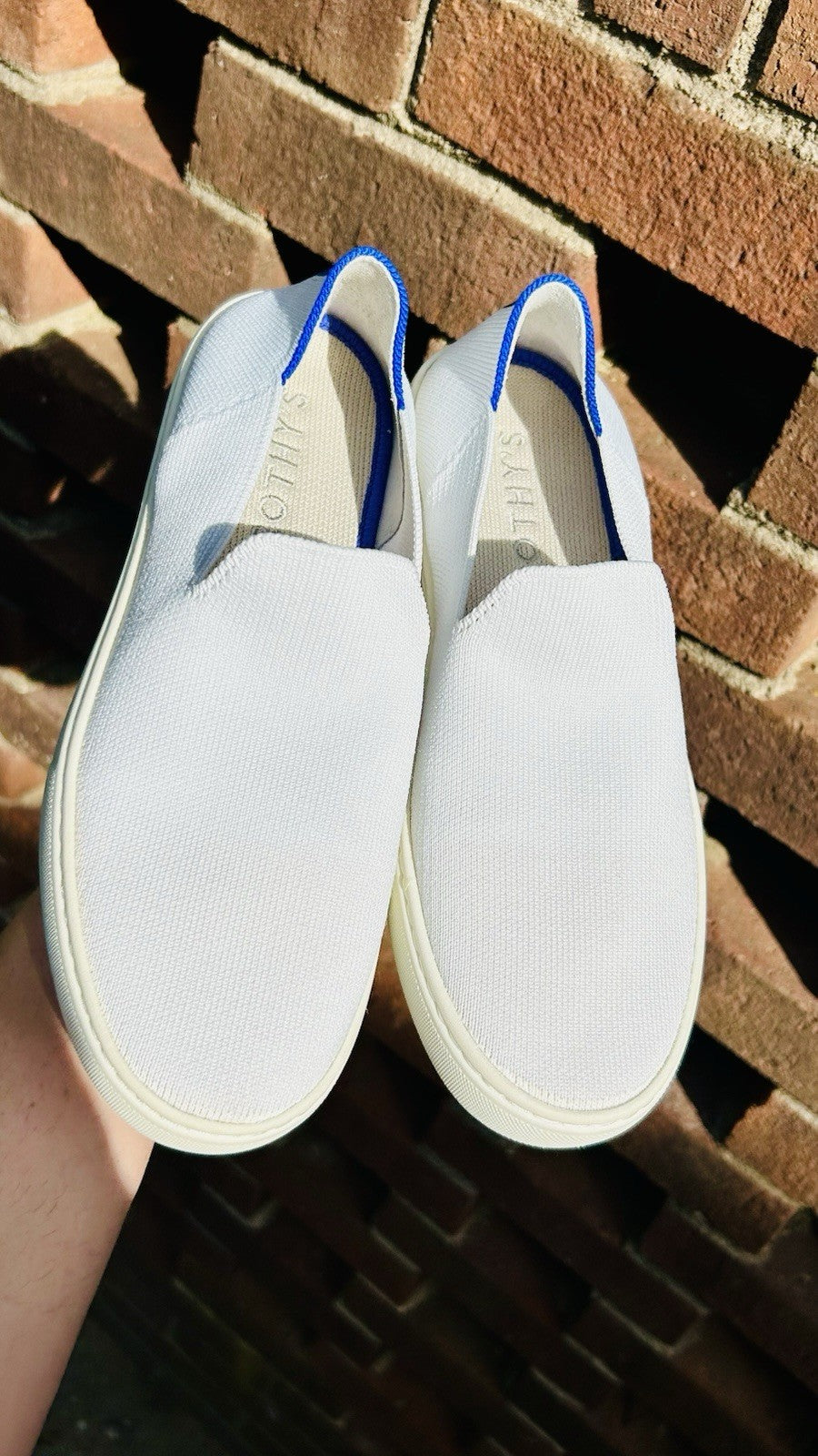 Rothys The Original Slip On Sneaker White Women’s Size 7.5 Comfort Shoes