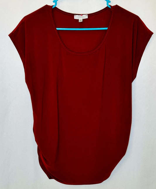 PERSEPTION CONCEPT Women Blouse MEDIUM(8-10) Knit Top Casual Office Red