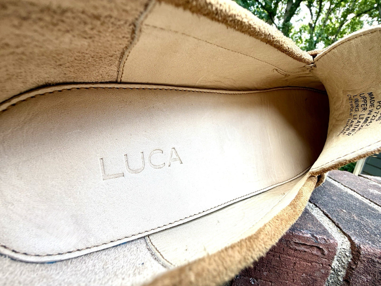 LUCA Drift Penny Loafer Suede Crepe Sole Men’s Size 12 Honey Tan Worn Once