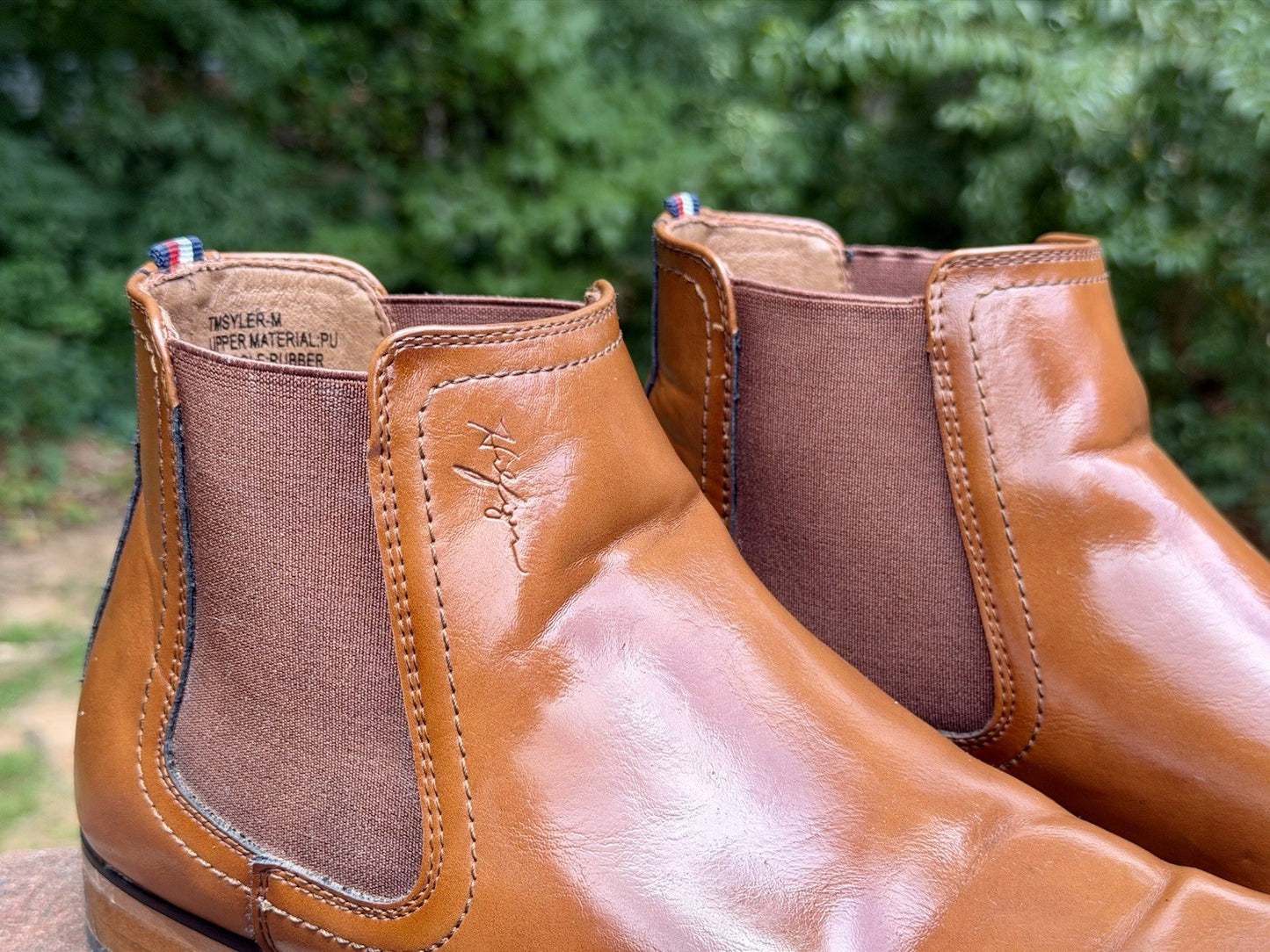 Tommy Hilfiger Men’s Chelsea Boots Tan Brown Leather Ankle Dress Shoes Size 11.5