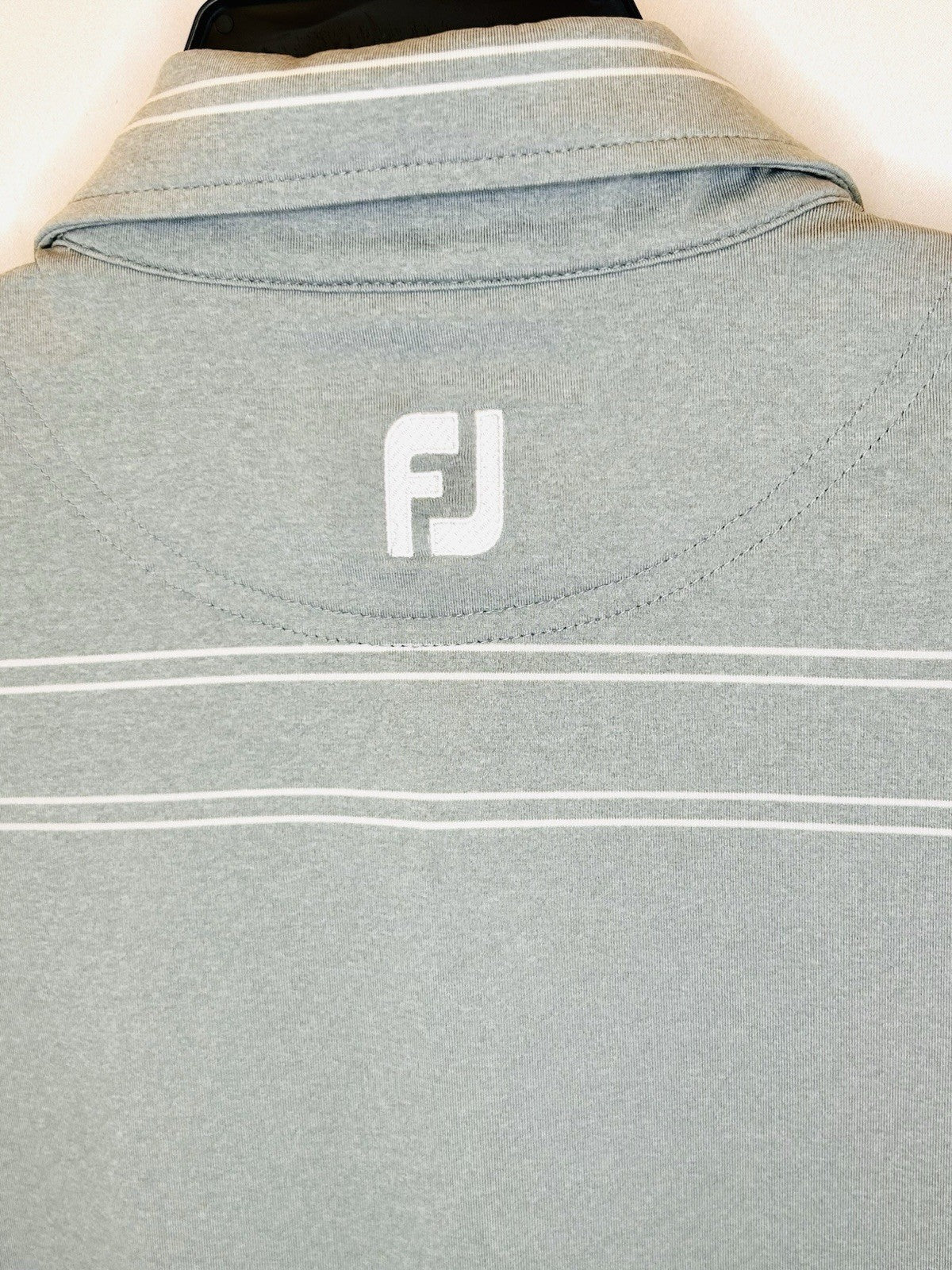 FootJoy Golf Shirt Mens M Medium Polo Athletic Stretch Gray Short Sleeve FJ