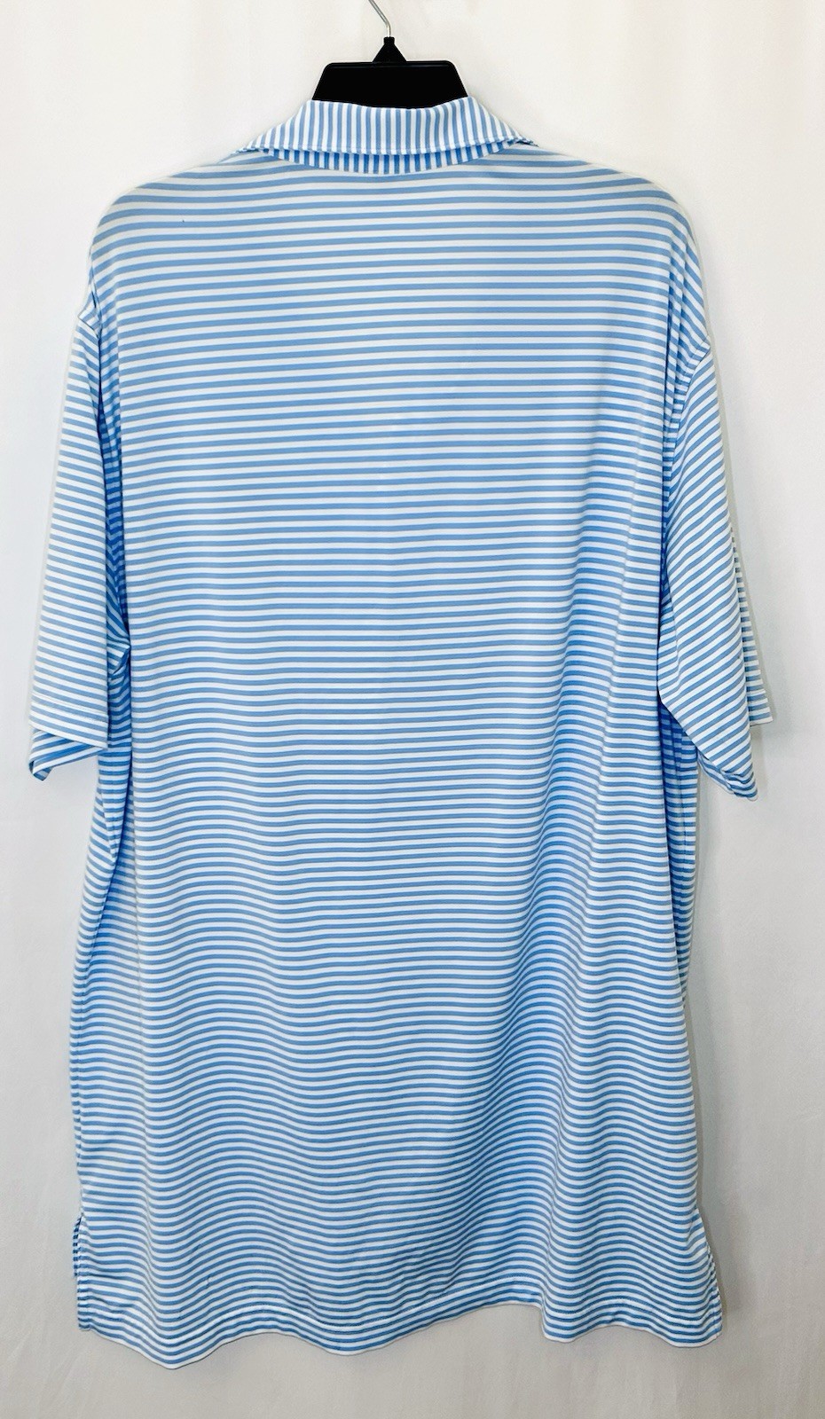 Peter Millar Polo XL Crown Crafted Performance Blue Striped Golf Shirt Collared