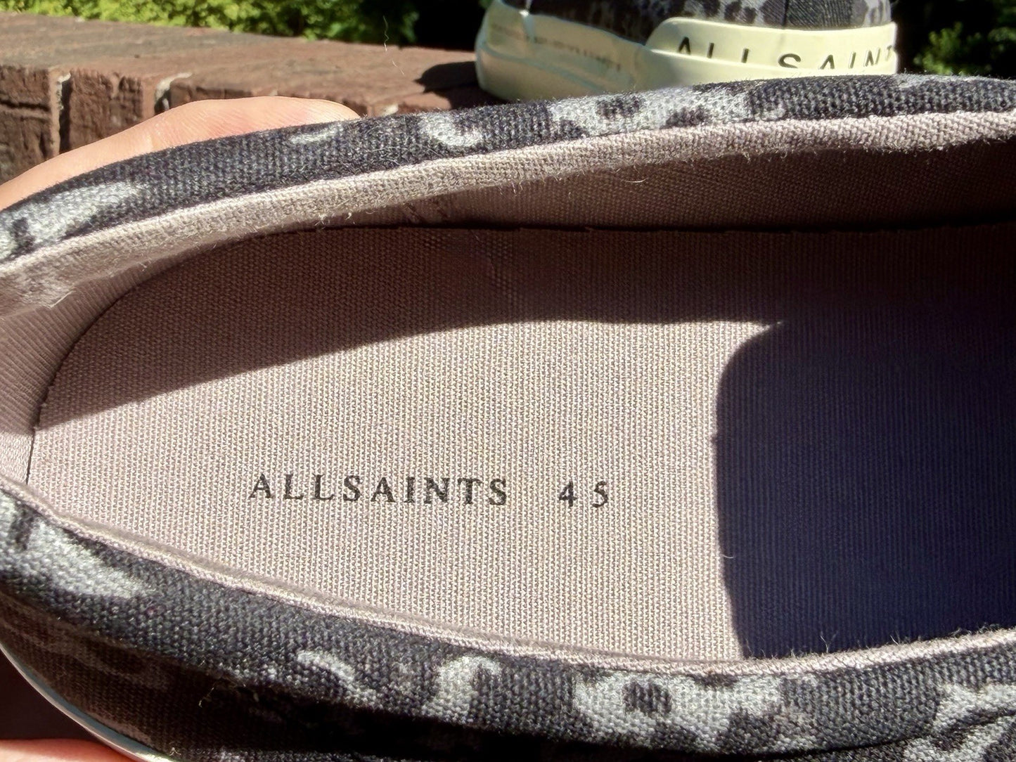 Allsaints London Spitalfields Slip On Cube Low Top Sneakers Men's 12 US 45 EU