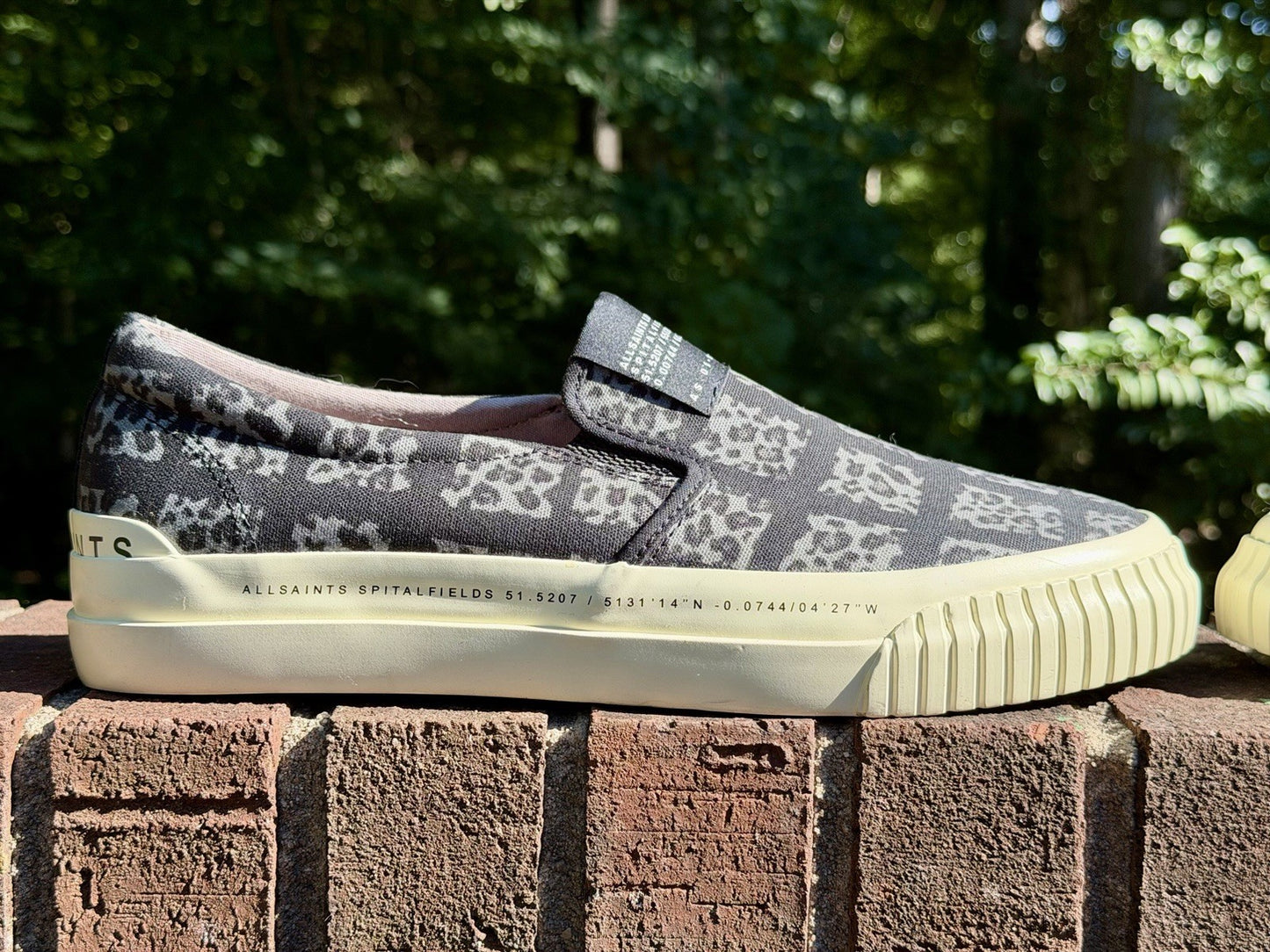 Allsaints London Spitalfields Slip On Cube Low Top Sneakers Men's 12 US 45 EU