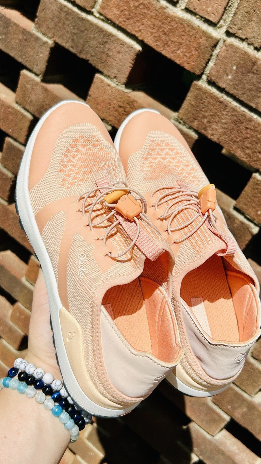 Olukai Women's Miki Trainer Athletic Casual Shoe Pink Sand/Cantaloupe Size 7M