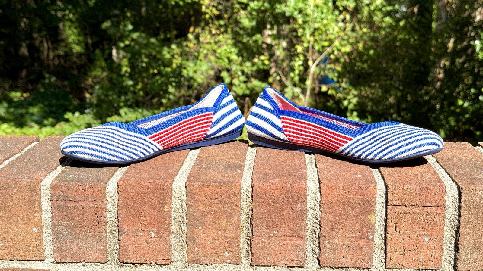 NWOT ROTHY’S Pink Mixed Stripe Flat Rare Retired Size US 6.5