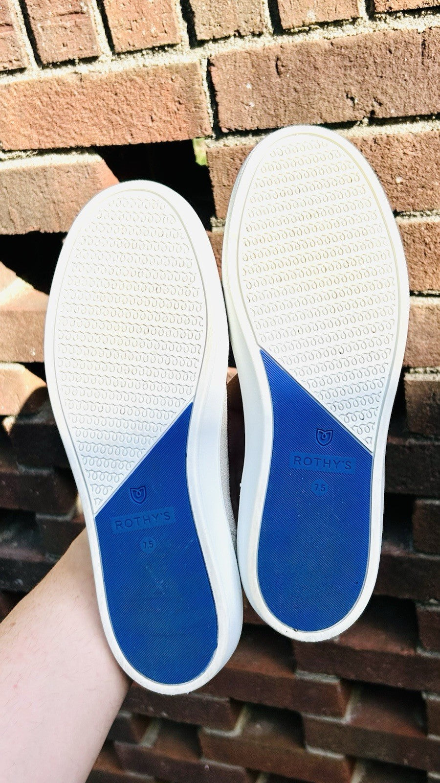 Rothys The Original Slip On Sneaker Sand Women’s Size 7.5 Comfort Shoes