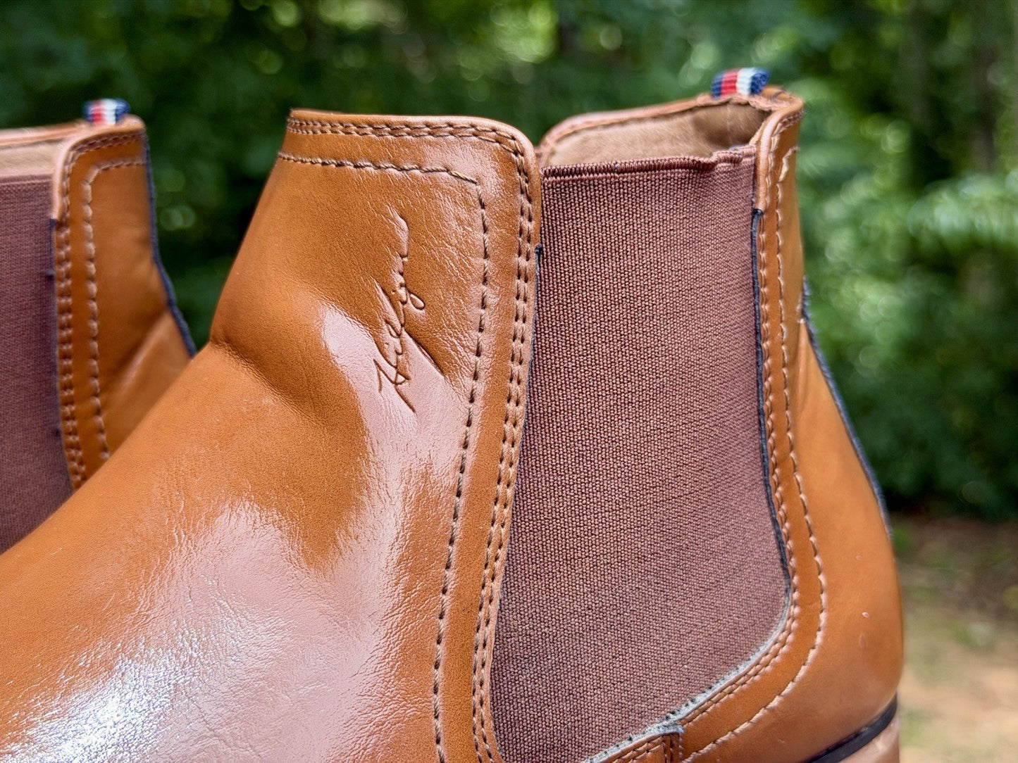 Tommy Hilfiger Men’s Chelsea Boots Tan Brown Leather Ankle Dress Shoes Size 11.5
