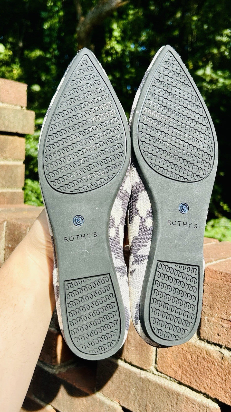 NWOT Rothy's The Point Ash Grey Camo Print Flats RARE RETIRED Size 9