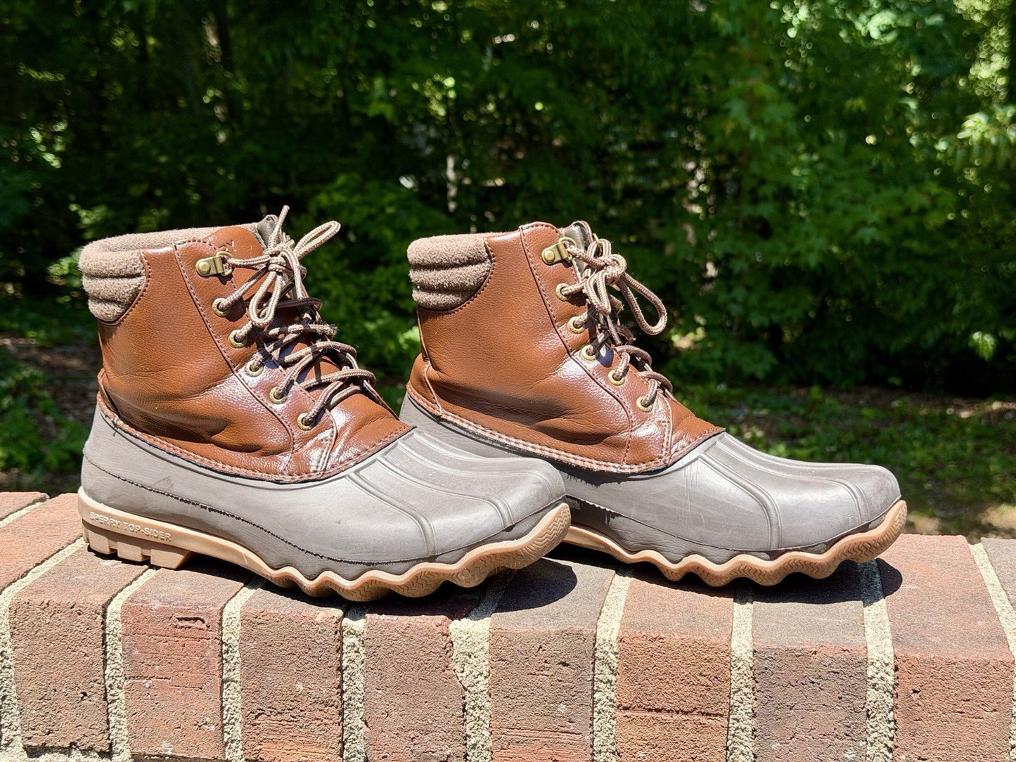 Sperry Avenue Men's Duck Boots Size 11 M Brown/Grey Waterproof Worn Twice!