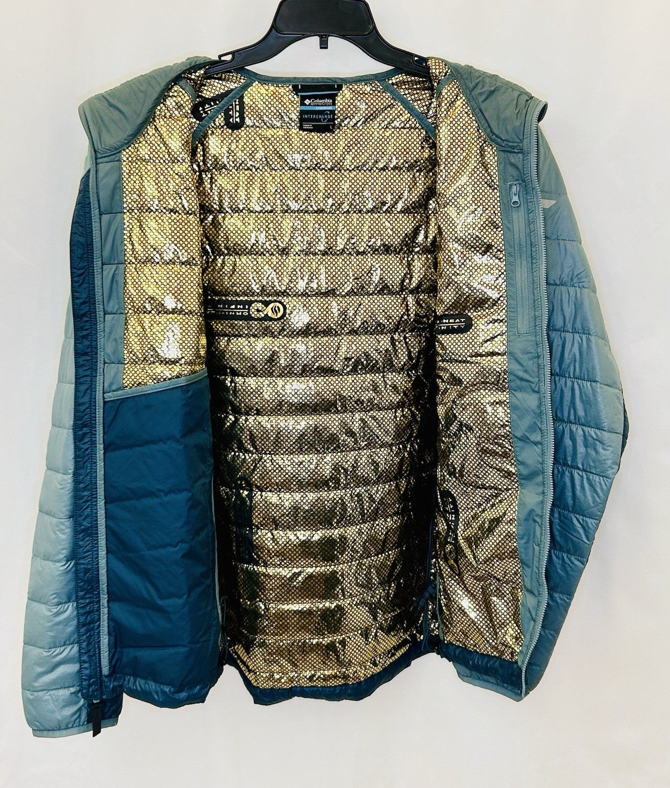 Columbia Titanium Series Men's Platinum Peak Hooded Insulated Puffer Jacket SZ L