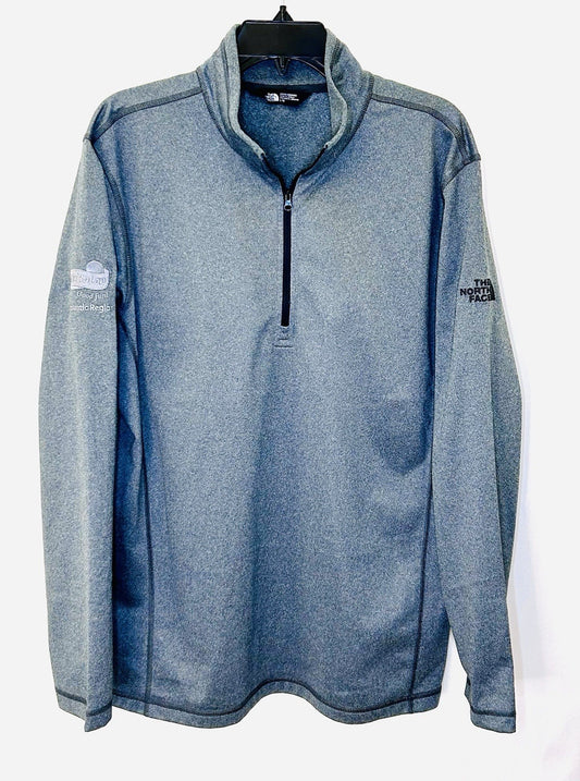 The North Face Mens Tech Essential 1/4 Zip Fleece Pullover Gray Large / FritoLay