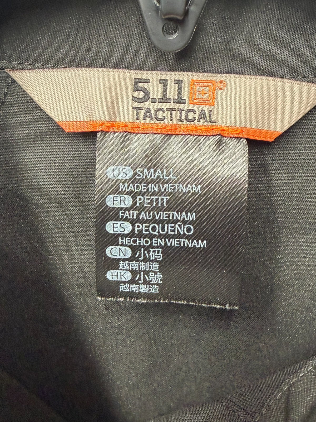 5.11 Tactical Performance Shirt Men's Small Long Sleeve Black Utility Cargo