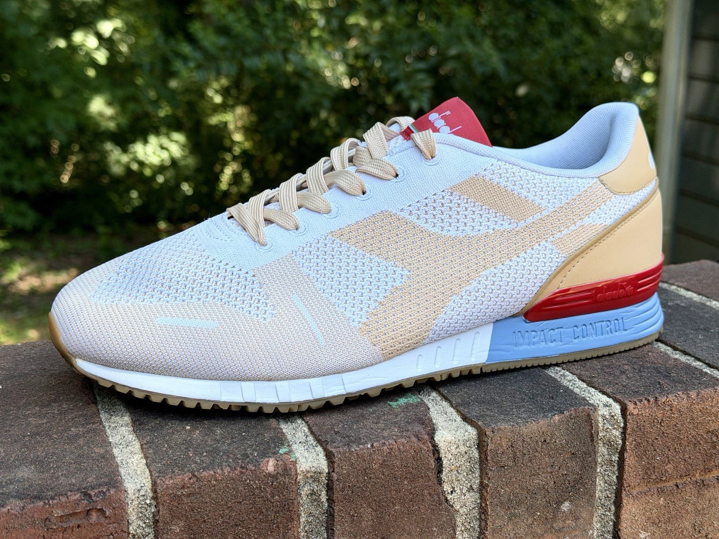 Diadora Titan Weave White Sheepskin Men’s Size 11.5 Retro Running Shoes 171829