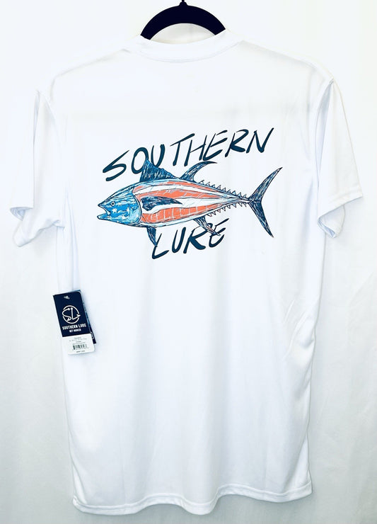 NWT Southern Lure UV Protection Short Sleeve White T-shirt - Men’s Medium