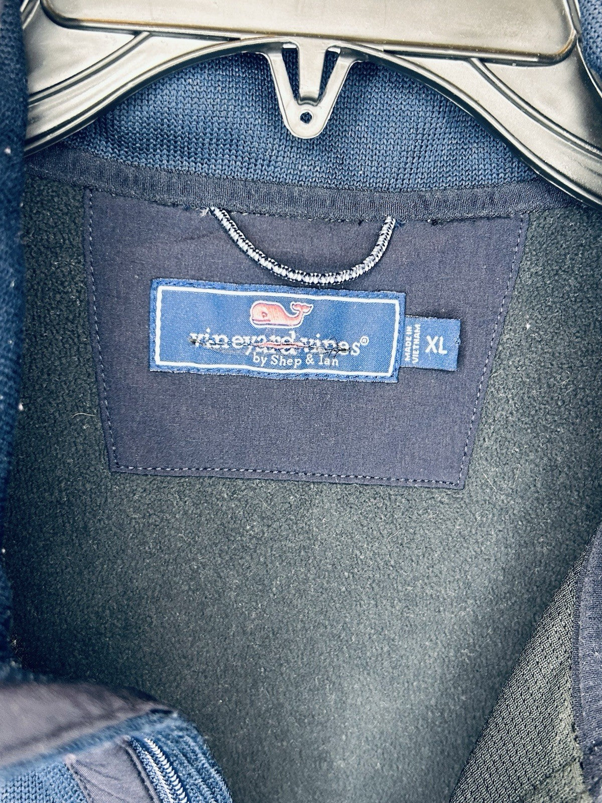 Vineyard Vines Mens XL Blue Shep and Ian Mountain Sweater Vest Utility Fleece