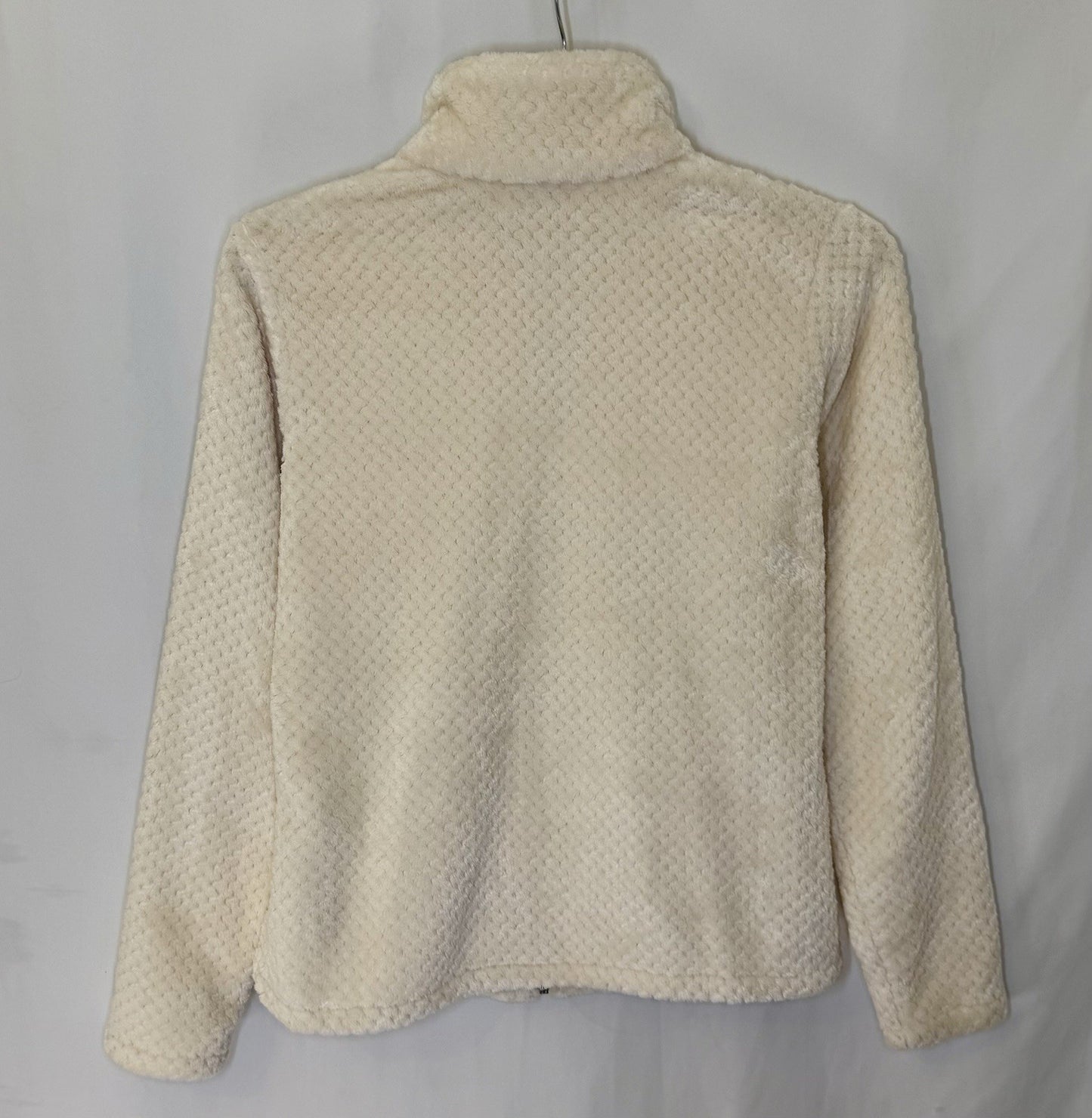 Women's Ivory Cream Soft Columbia Beech Forest Full Zip Fleece Jacket Size M