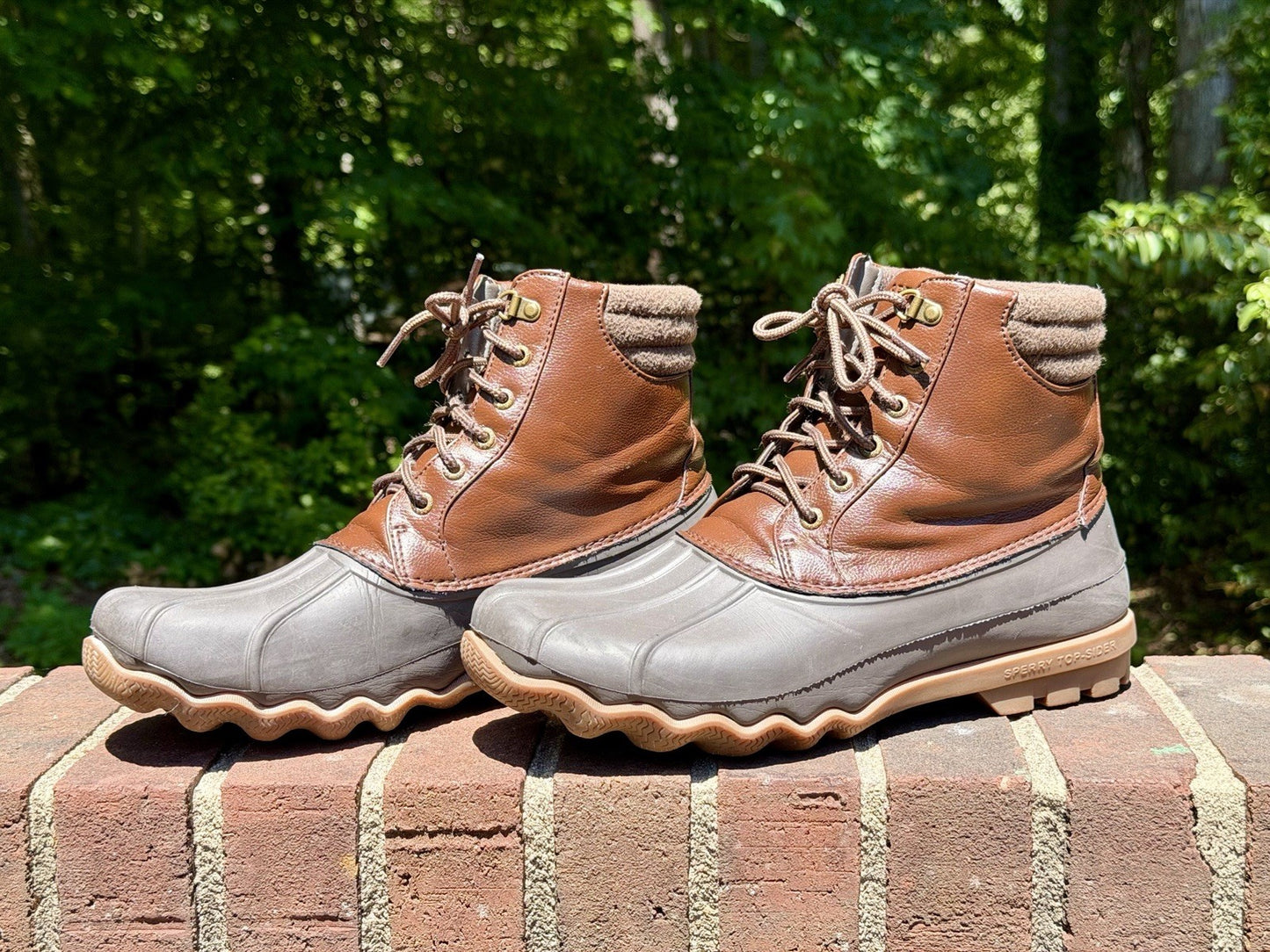 Sperry Avenue Men's Duck Boots Size 11 M Brown/Grey Waterproof Worn Twice!