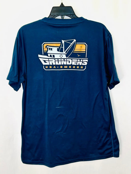 Grundens Men's Commercial Boat SS T-Shirt / Men's Large / Blue