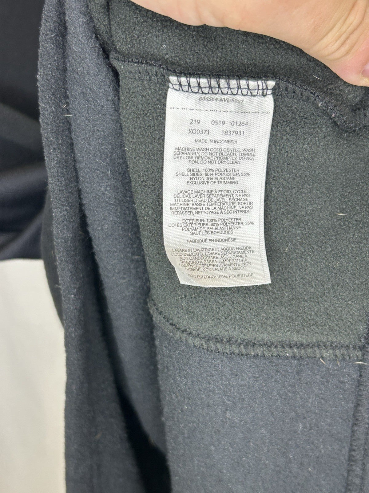 COLUMBIA MENS BLACK 1/4 Zip Fleece Jacket Size Large