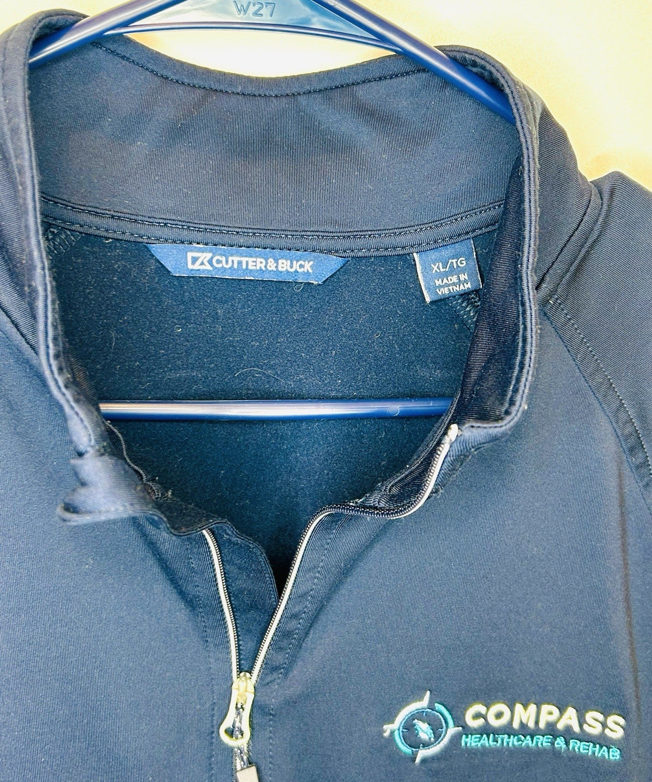 Cutter & Buck Traverse Stretch Eco 1/4 Zip Womens Pullover /$129 New / Navy / XL