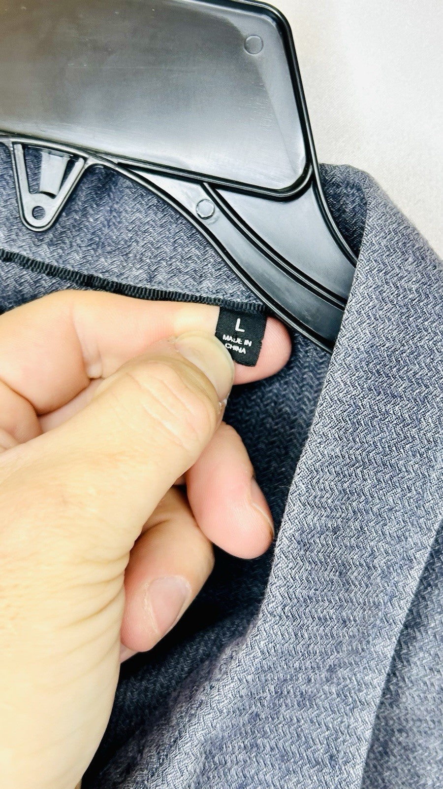 Kenneth Cole New York Men's Large Embroidered Button Up Shirt Gray Cotton