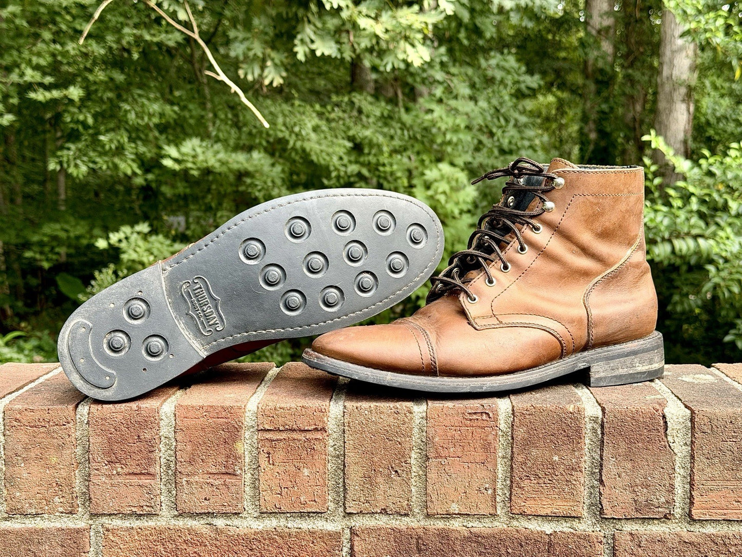 Thursday Boot Co Captain Men's 13 US Brown Leather Cap Toe Everyday Boots GYW