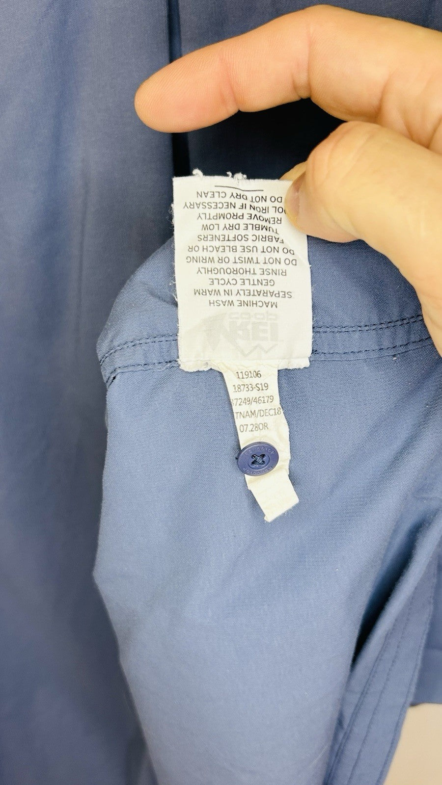 REI Men’s Co-op Sahara Tech Short-Sleeve Shirt In Thunder Blue Size Large