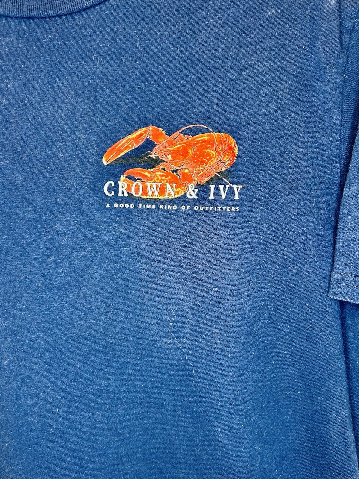 Crown & Ivy “Support Local Pub” Men’s Large Blue Short Sleeve Graphic Tee