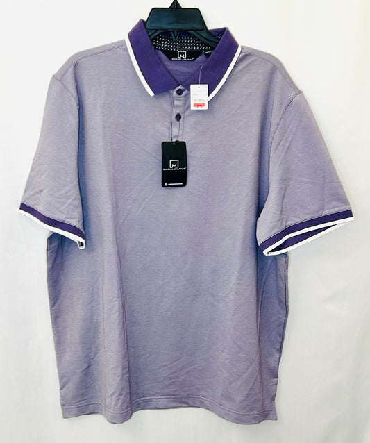 NWT!!! Michael Strahan Mens Polo Shirt Size Large Light Purple Cotton Blend B16