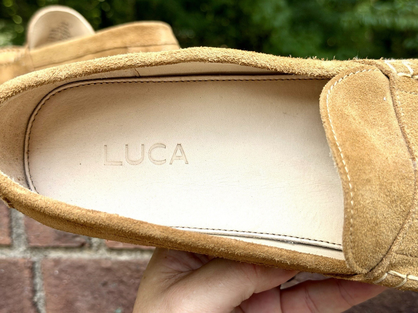 LUCA Drift Penny Loafer Suede Crepe Sole Men’s Size 12 Honey Tan Worn Once
