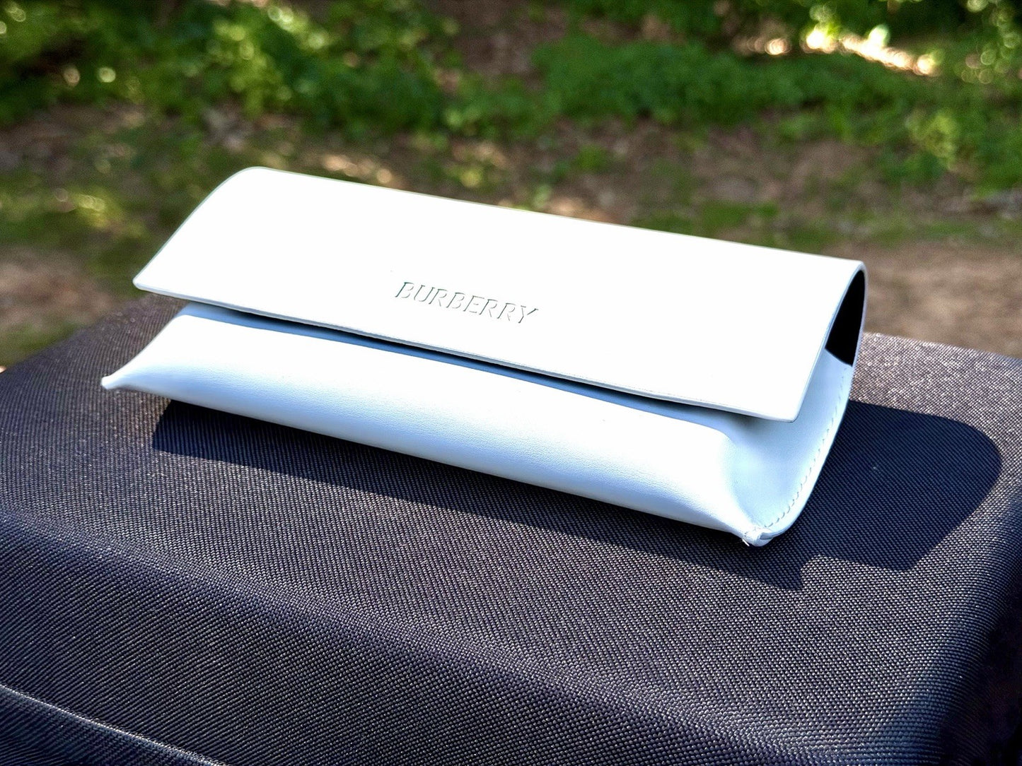 Burberry BE3080 Navy Blue Aviator Sunglasses Check Pattern Temples 59-14-135