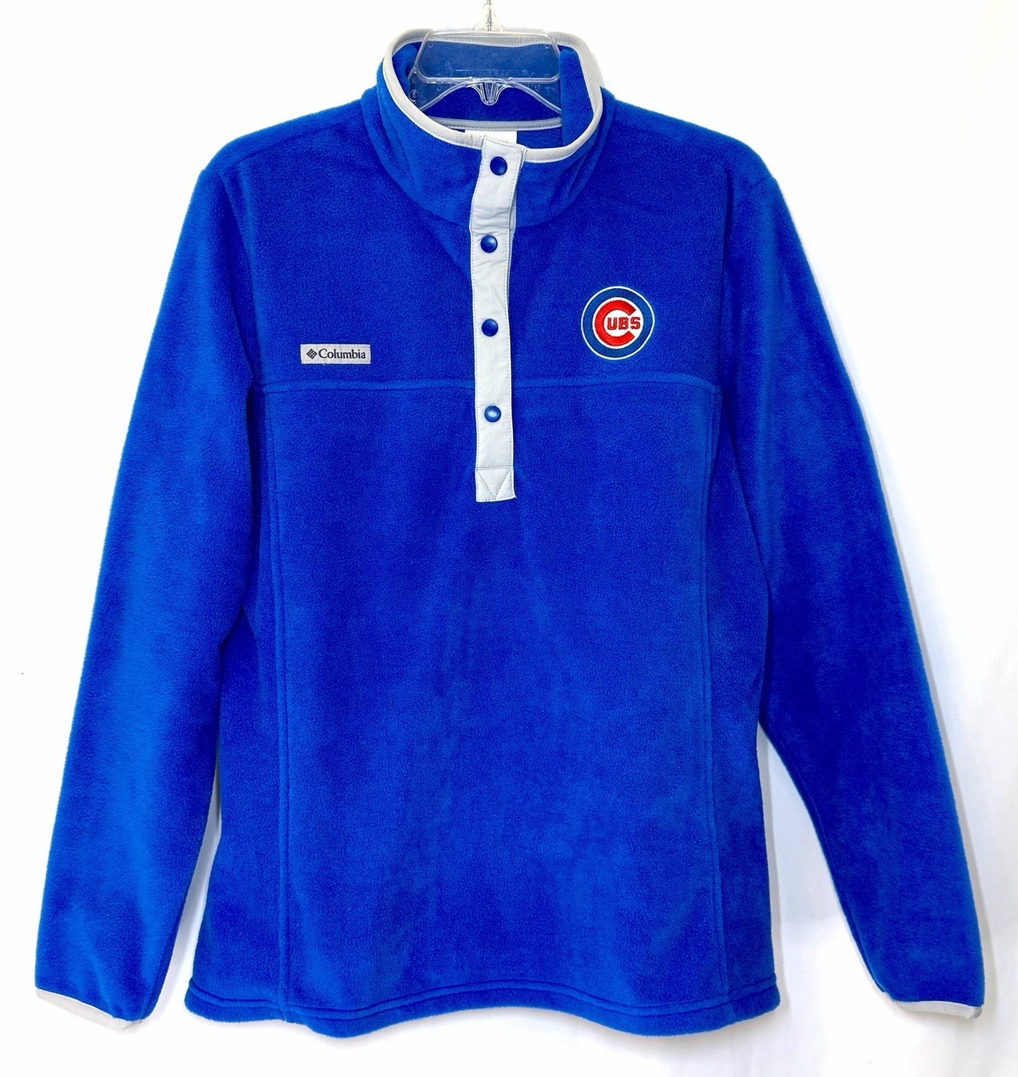 Columbia Women’s 1/4 Snap Fleece Pullover MLB Chicago Cubs Blue Large NWOT