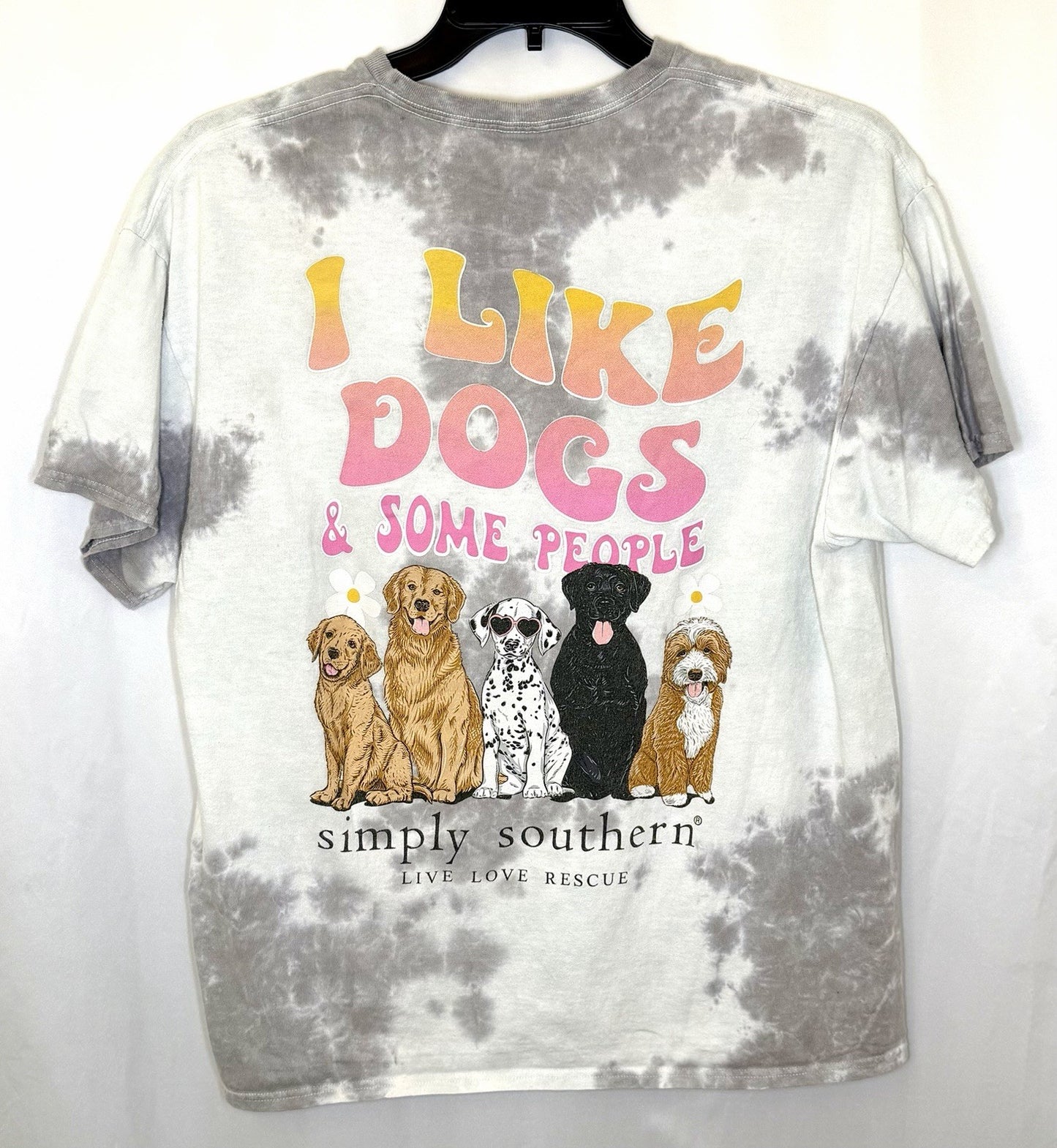 Simply Southern Women’s XL Short Sleeve Tee - Paws (I Like Dogs)