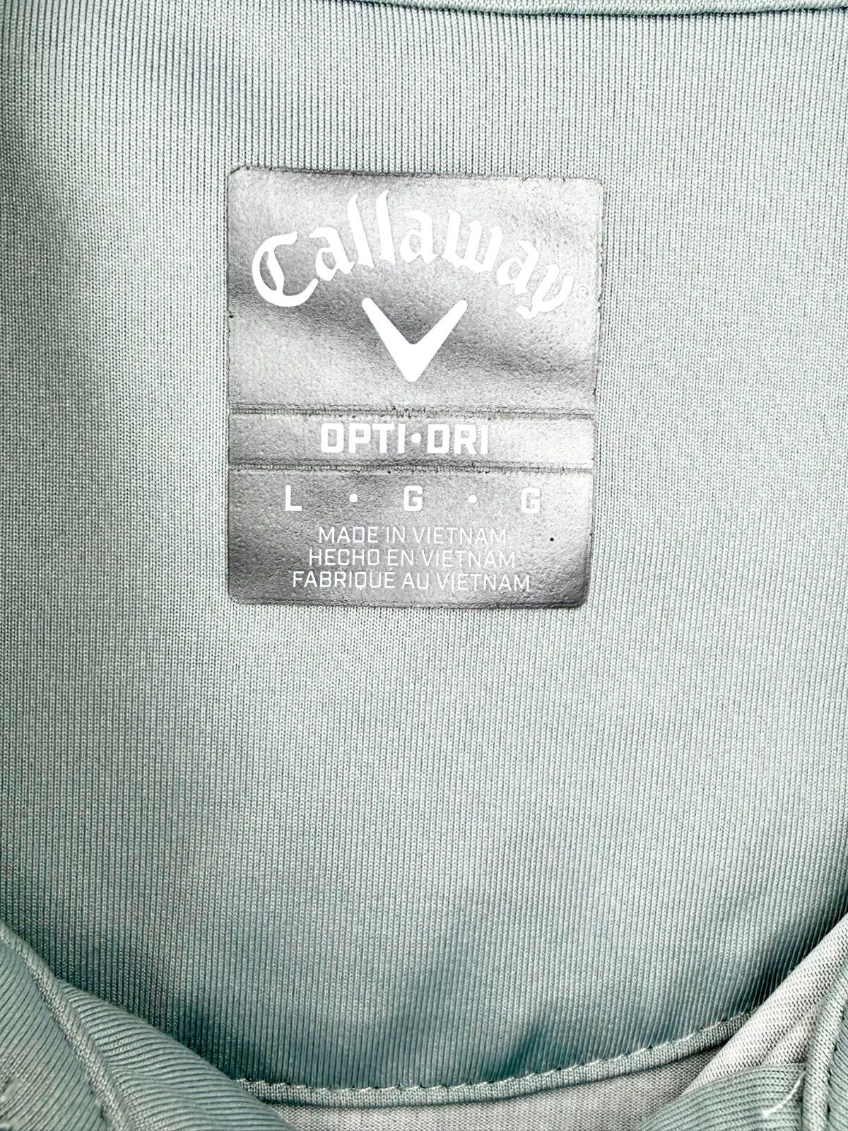 Callaway Golf Polo Shirt Mens XL Blue White Geometric Geometric Opti-Dri CGKSF0L