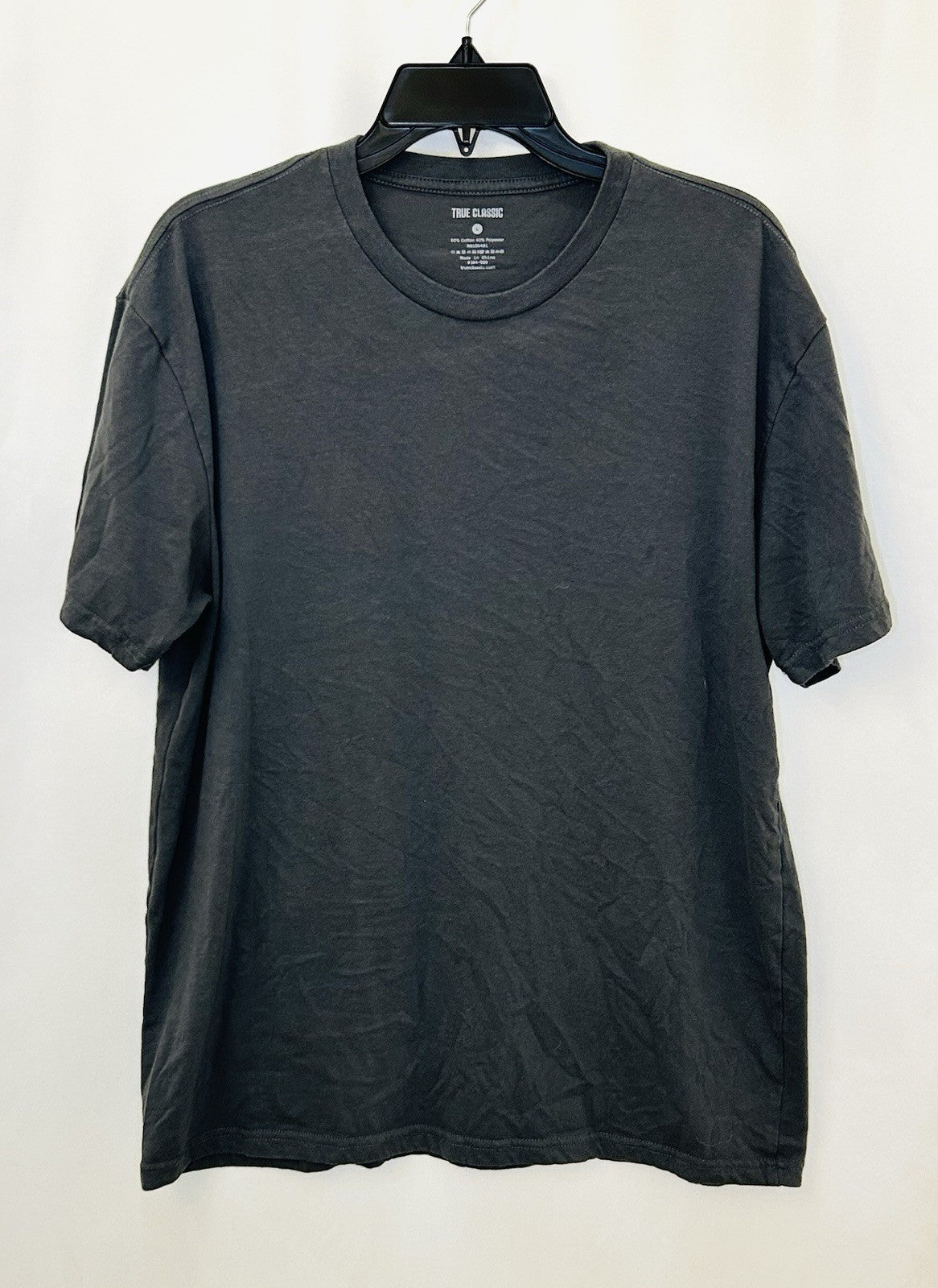 True Classic Mens Short Sleeve Shirt Longer Length Lightweight Cotton