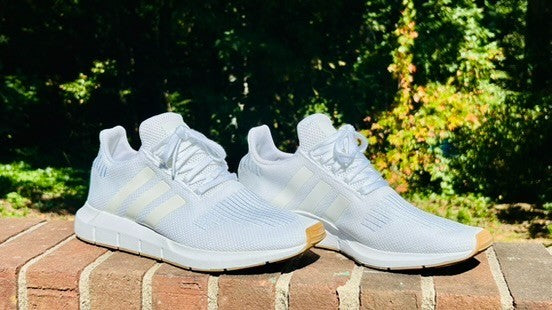 Adidas Men's Sneakers Size 12 Swift Run Triple White Athletic Casual Shoes