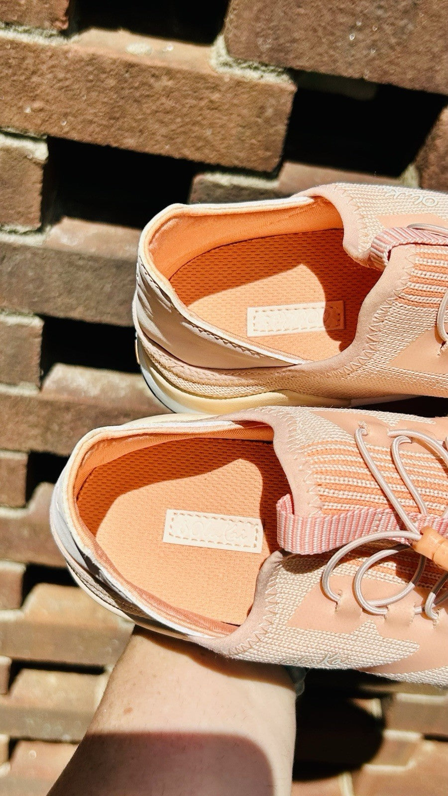 Olukai Women's Miki Trainer Athletic Casual Shoe Pink Sand/Cantaloupe Size 7M