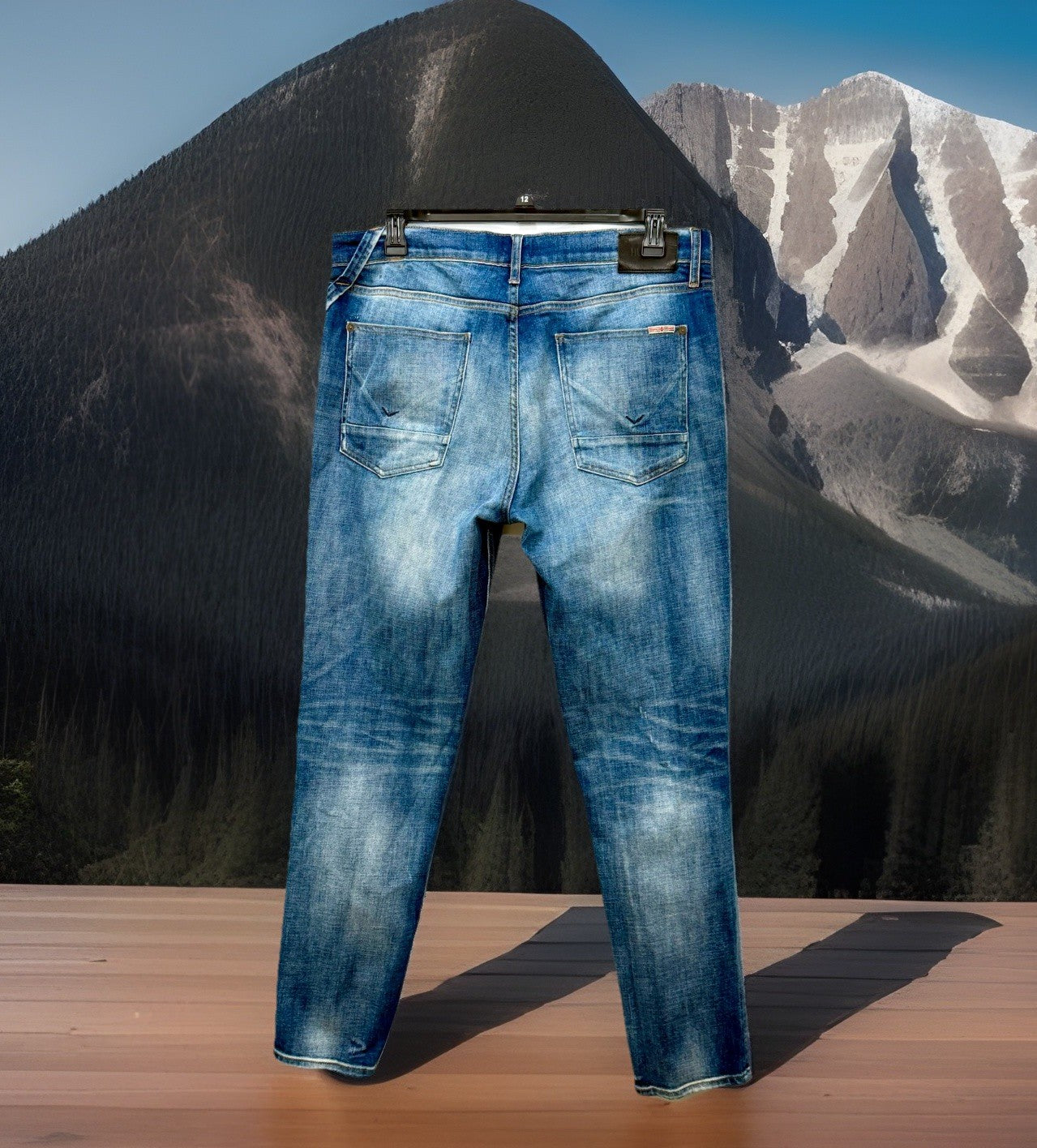 HUDSON SARTOR RELAXED SKINNY DISTRESSED DENIM JEANS / Men Sz 36x32 / Worn Once!