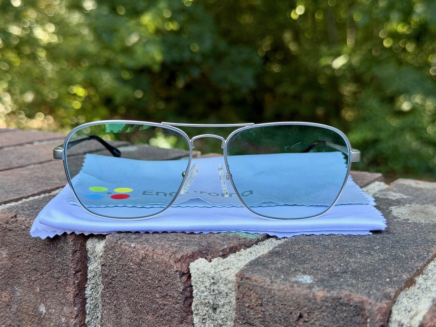 EnChroma Cx1 Indoor Color Blind Glasses Aviator Silver Frame Metal Cx1.00281