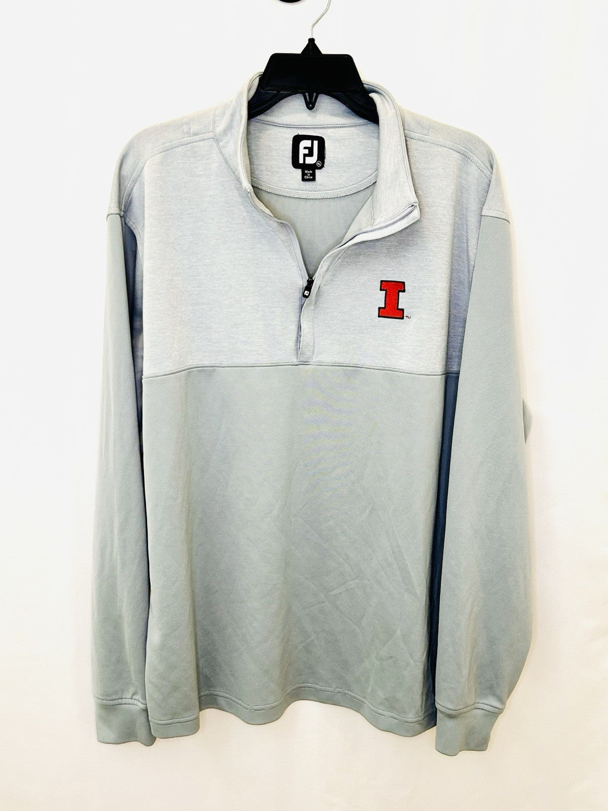 FootJoy Pullover Mens XL Gray Lightweight 1/4 Zip Performance Golf Pullover | Il