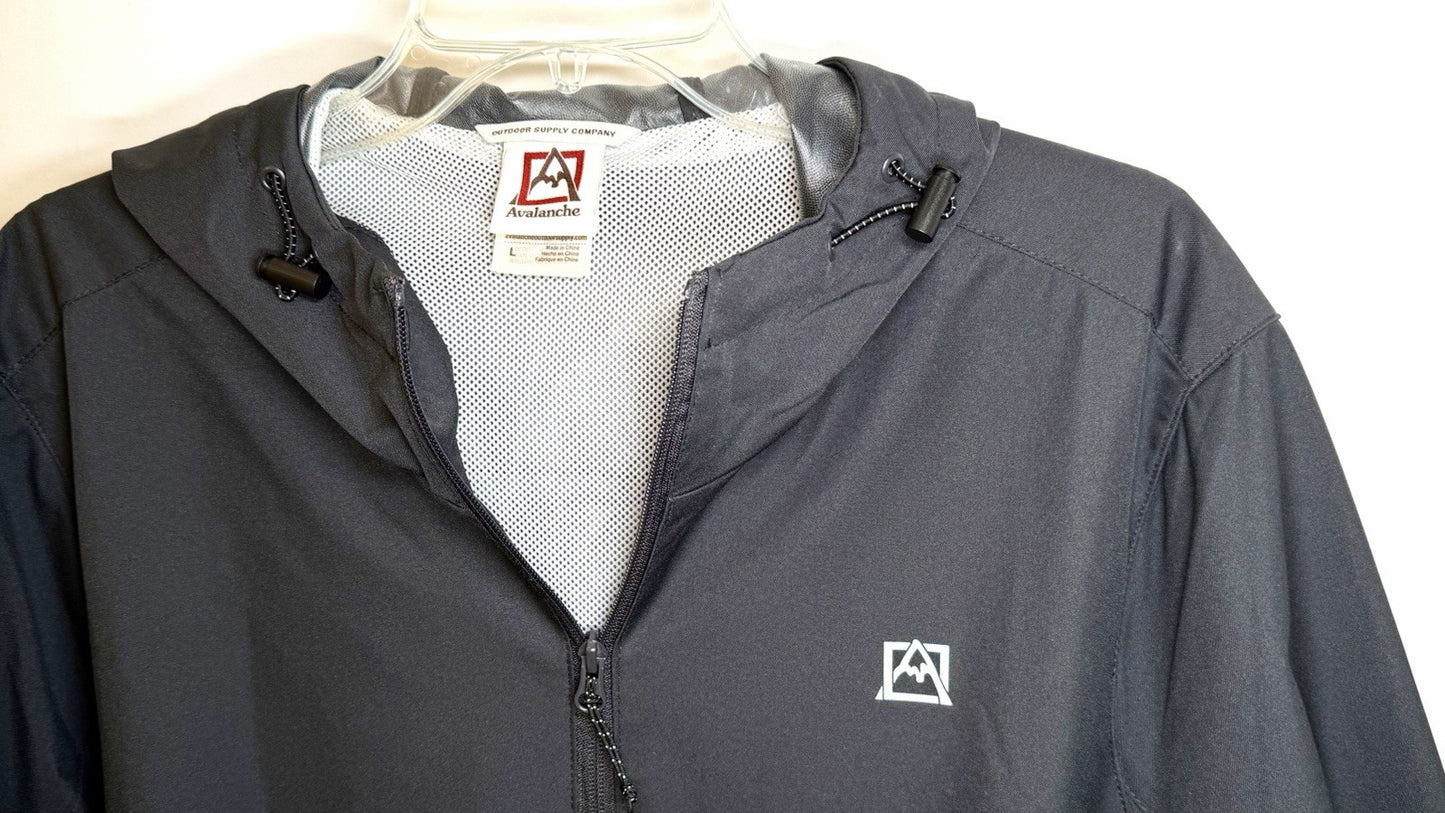 Avalanche Men's Weather Shield Hoodie Light Weight Jacket Zip Size Large