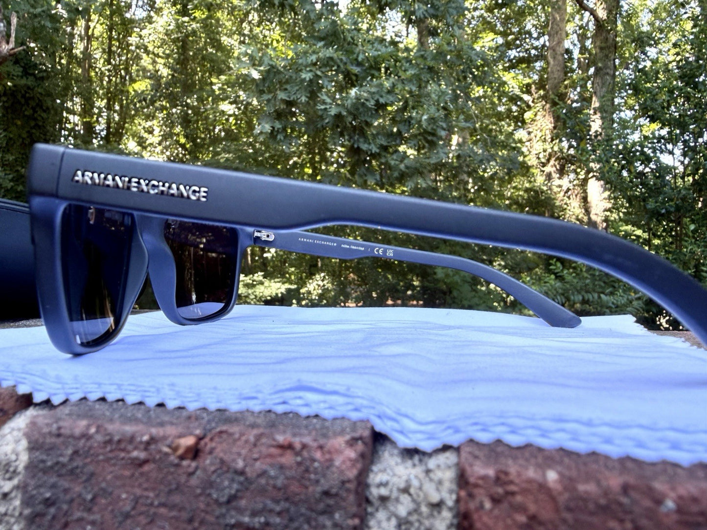 Armani Exchange AX4026S Sunglasses Men Matte Dark Blue Grey Lens 56mm 812287 3N