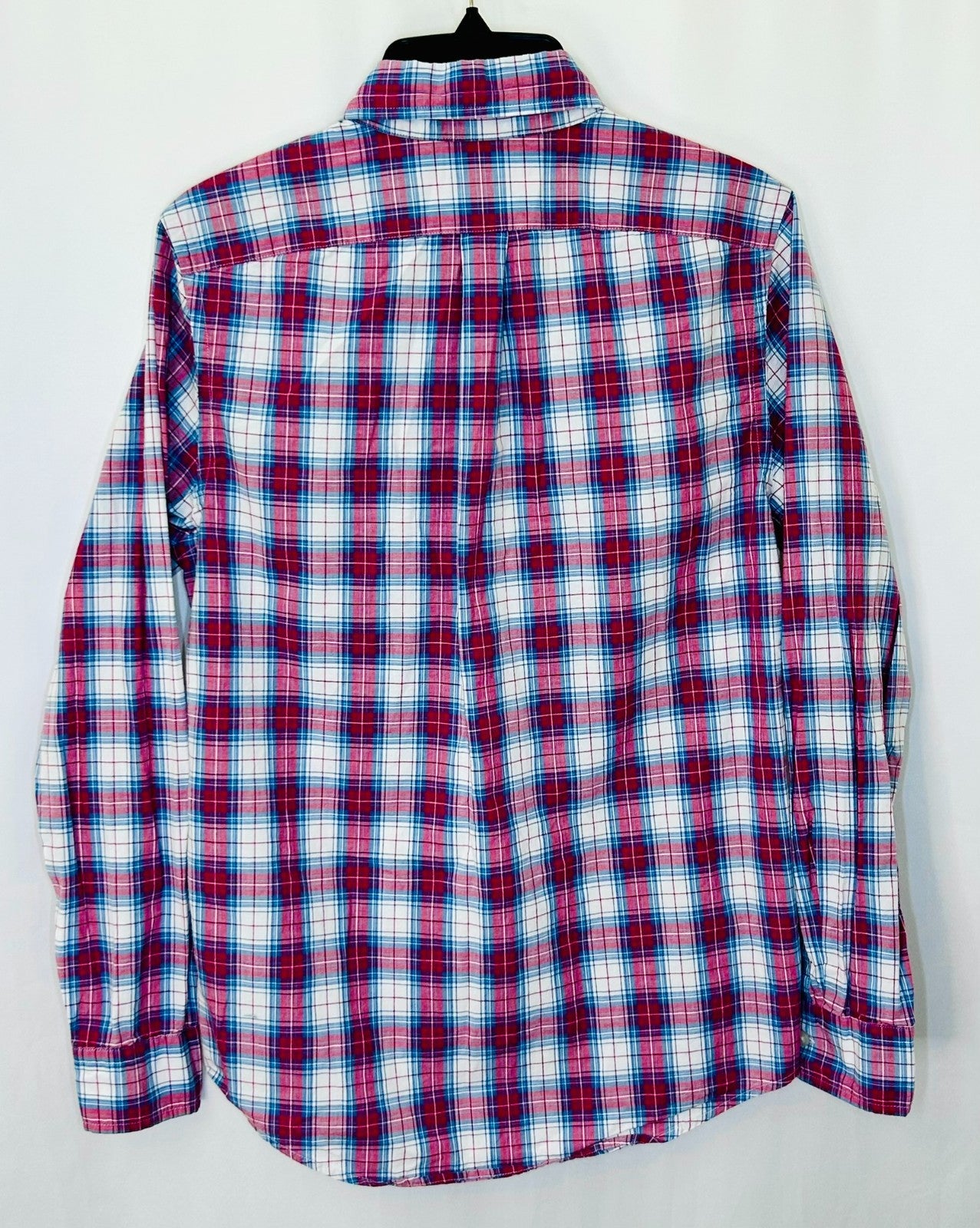 Vineyard Vines Slim Fit Tucker Shirt Men's X-Small plaid blue pink long sleeve