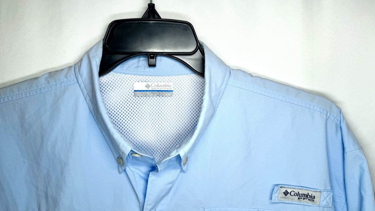 Columbia PFG Bahama Fishing Shirt Vented Rear Omni-Shield  Men's Large