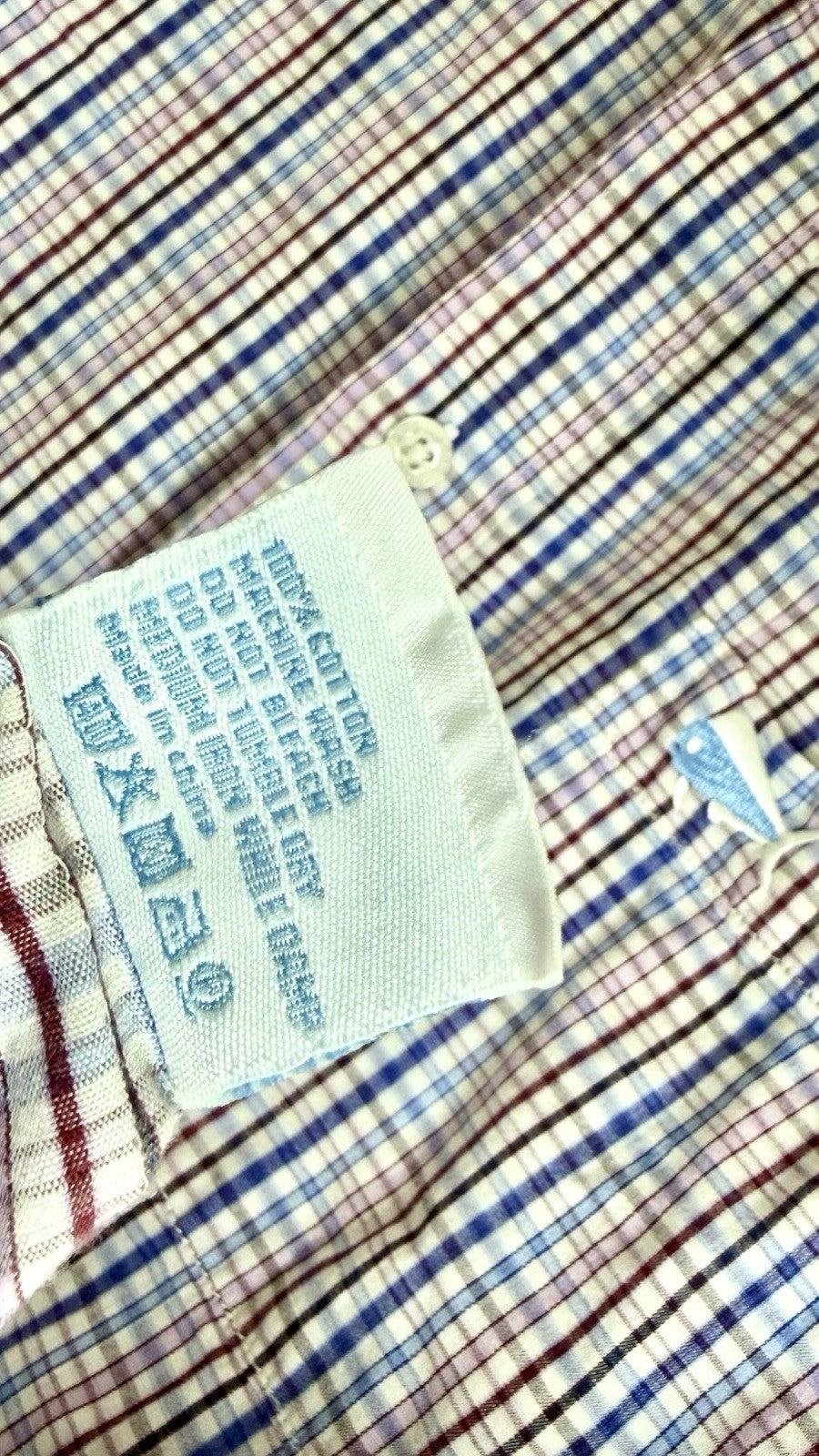 Southern Lure Shirt Men Large Long Sleeve Button Up Red White Blue Check w Logo