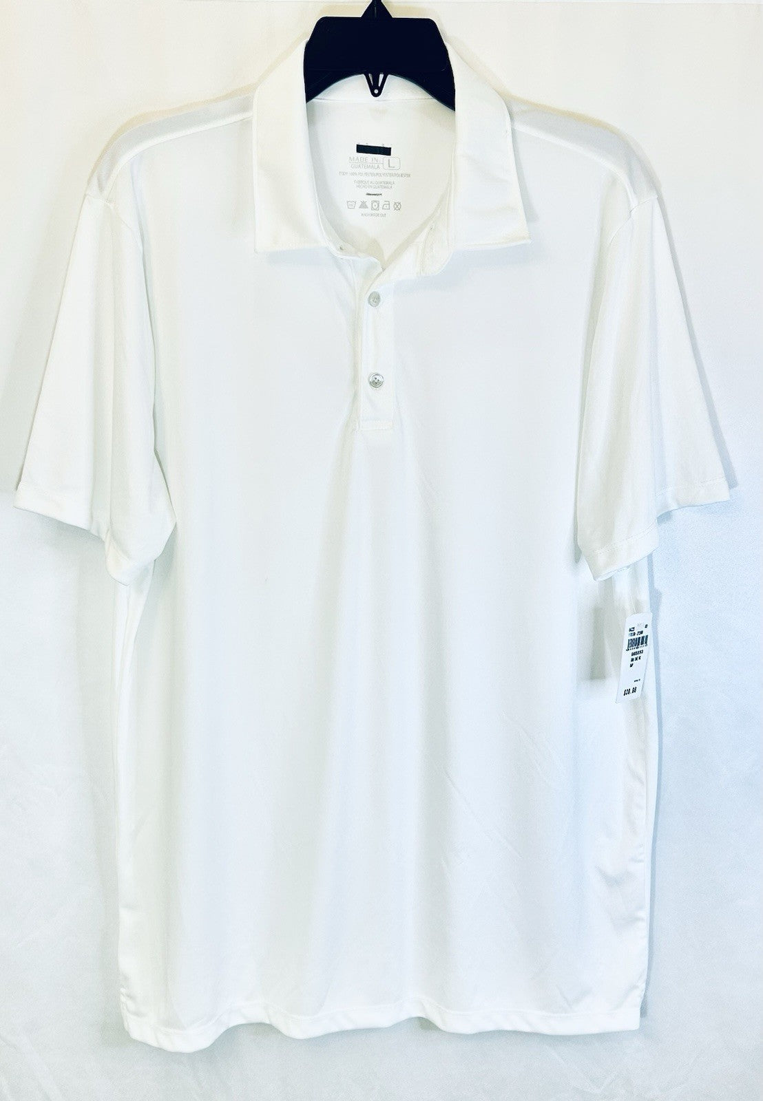 NWT Huk Pursuit Men’s Performance Golf Polo Shirt Size Large White Stretch