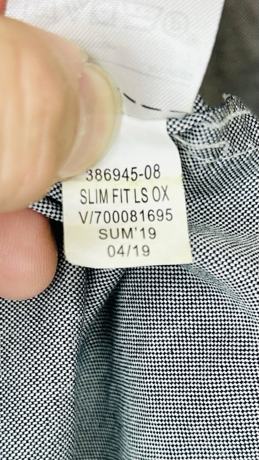 BANANA REPUBLIC Mens Grey Untucked Fit Oxford Shirt Stretch Size L Large