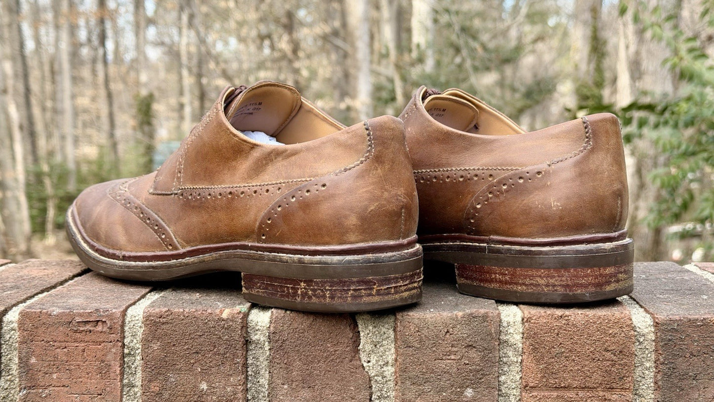 Cole Haan Men's Warren Welt Wingtip Oxford Brown Leather Size 11.5 M